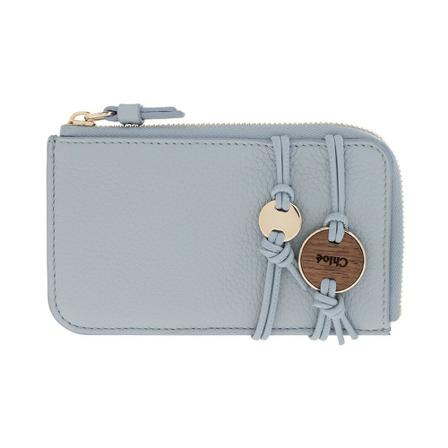Chloé Malou card case , Blauw , Dames , Maat: ONE Size Portefeuilles