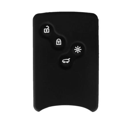 Silikon 4 Knappar Bilnyckelfodral Renault Svart Svart One Size