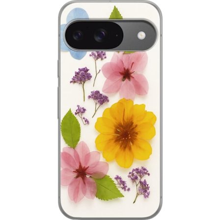 Kompatibelt Mobilskal till Google Google Pixel 9 Pressade blommor