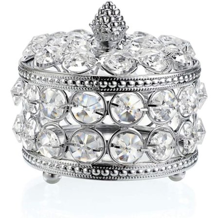 Krystal Spejl Smykkeæske Smykke Smykkeboks Hjem Dekoration Ring Øreringe Halskædes Opbevaring Holder Keepsak