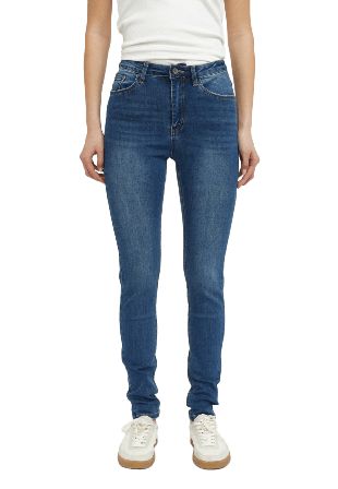 Soft Rebels Srhighwaist Slim Jeans Blue Dam Blå XS