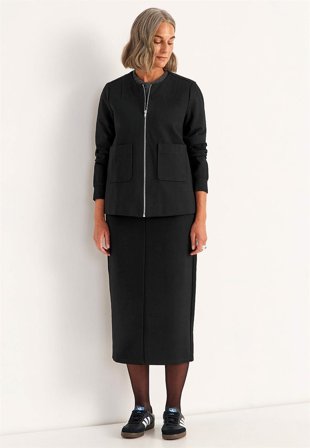 Cellbes of Sweden - Skjørt Premium i Punto di Roma-trikot Mona i svart for damer i størrelse 58/60