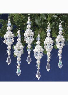 Bastelkit Tannenschmuck Eiszapfen 6-er Pack