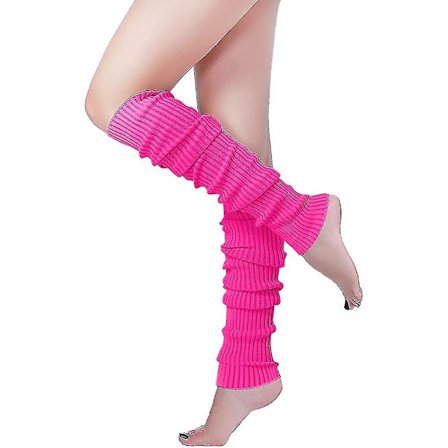 Långbenvärmare, V28 Dam Herr 80-tals fest Ribbstickad dans sport