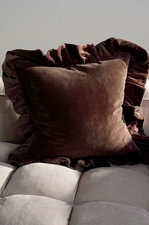 Jotex - Kissenbezug 50x50 Cm dunkelbraun - FRILLE - Kaufe Dekokissen und Kissenbezüge bei Jotex