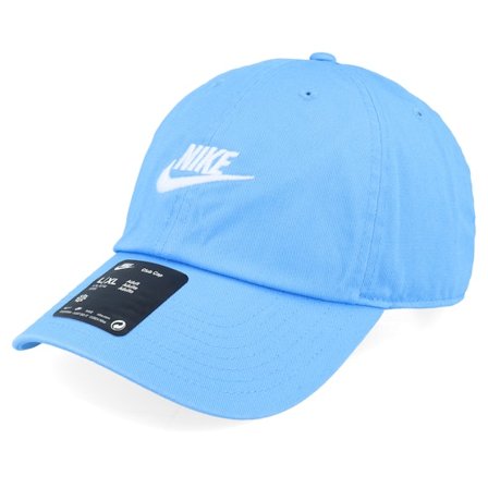 Nike - Ble unconstructed Czapka Z Daszkiem - Club Cap Futura Wsh L Blue/White Dad Cap @ Hatstore
