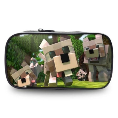 Minecraft-etui for barn - Trykt pennal - Søte studentvesker - Spot-salg