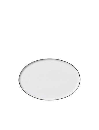 Broste Copenhagen Fad Oval 'Salt' - White - 20X30CM