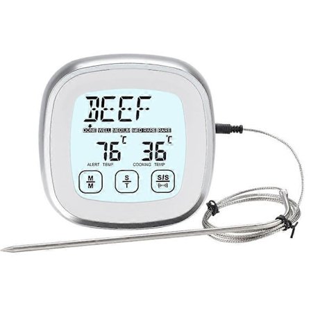 Digital Kötttermometer för Grill - Ugn Kök Matlagning Direkt Temperaturmätare med Met (FMY)