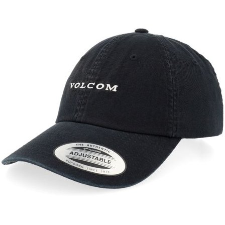 Volcom - Svart unconstructed Keps - Full Stone Washed Hat Black Dad Cap @ Hatstore