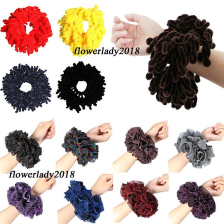 Glitter Velvet Khaleeji Scrunchie Hair Tie Bun Volumising Hijab Volumizer Scarf
