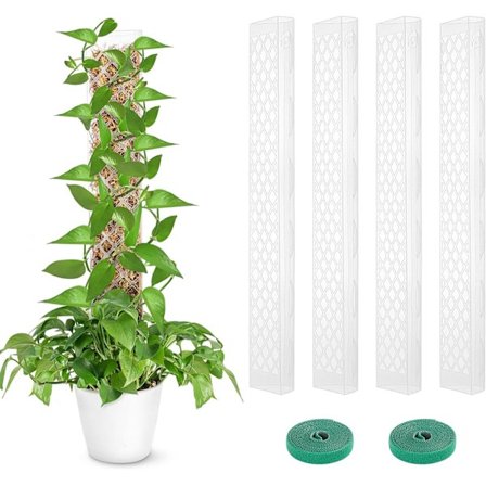 Pakke med 24" Plaststenger for Monstera-planter, Plaststenger for Klatring