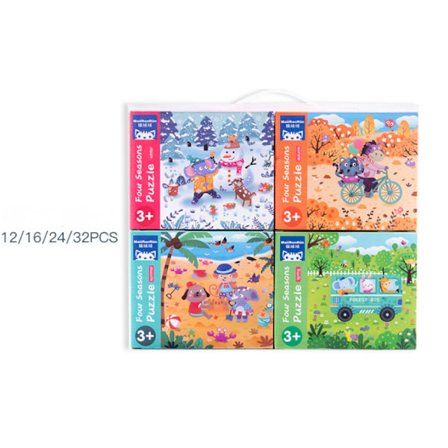 Håndholdt gaveeske med fire i ett puslespill for barns puslespill, stort dinosaurtransportpuslespill, treleker, feriegaver