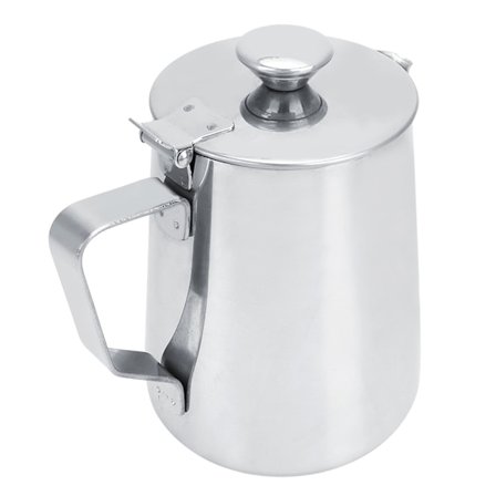 1000 ml rostfritt stål kaffemjölkskummande kopp med lock för Latte Art Coffee Shop