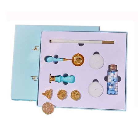 9-delars Lack Sigill Stämpel Set - Komplett Vax Sigill Kit för Kuvert, Inbjudningar och Presentförpackning