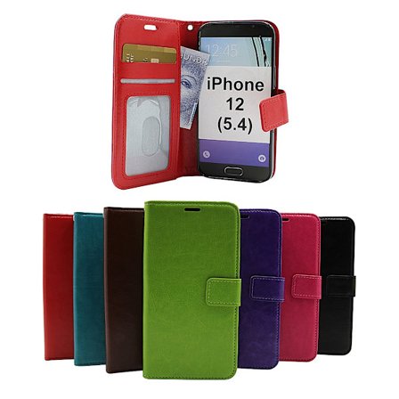 Crazy Horse Wallet iPhone 12 (5.4) (Svart)