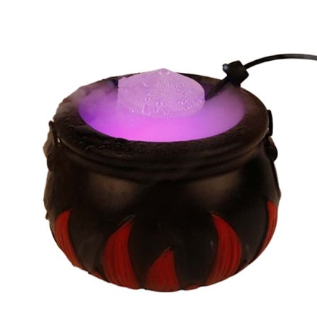 Halloween-noitapata, sähköinen valaistu pata LED-valoilla ja alhaisen vedenpinnan anturilla värin vaihtamiseksi, höyryävä pata