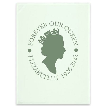 Drottning Elizabeth II Forever Our Queen Tea Towel One Size Pastel