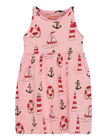 Lighthouse Aop Tank Dress Pink Mini Rodini