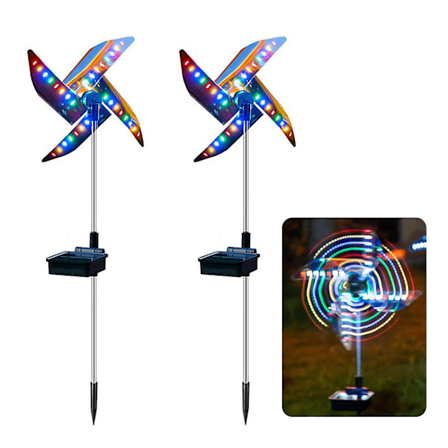 2 kpl Aurinkoenergialla Toimivaa Tuulimyllykoristetta, Peacock-Mallit