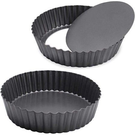 2-delad djup pajform, pajform med löstagbar botten, nonstick quicheform (24 cm)