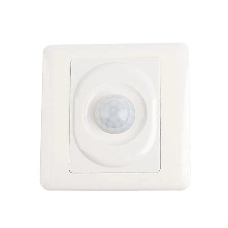 220V Automatisk Infrarød PIR Kroppsbevegelsessensor Bryter Veggmontert LED Nattlampe