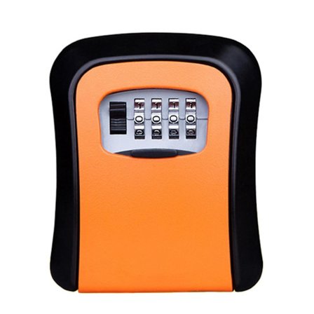 Oransje nøkkel oppbevaringsboks safe sikkerhetsoppbevaring kombinasjonsveggmontert nøkkelboks utendørs garasje Z45