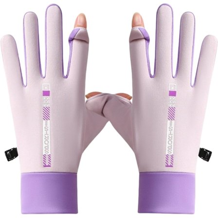 Varme vinterhansker for sykling, vanntette og sklisikre (Dame/lilla)