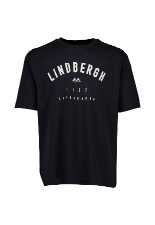 Lindbergh Logo Tee S/S T-shirts Herr Svart 3XL