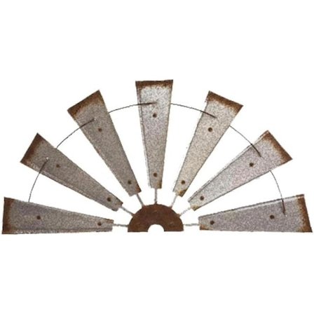 15 tum antik galvaniserad metall halv väderkvarn väggskulptur prydnad väggkonst heminredning