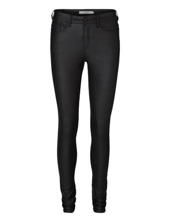 Vmseven Nw Ss Smooth Coated Pant Noos Black Vero Moda