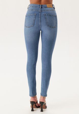Bubbleroom - High Ankle Superstretch Jeans - Light blue - Kläder