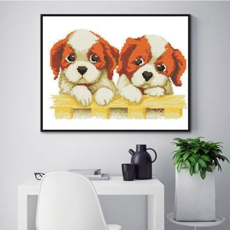 Målningssatser DIY 5D Diamantmålning Valp Husdjur Hushåll