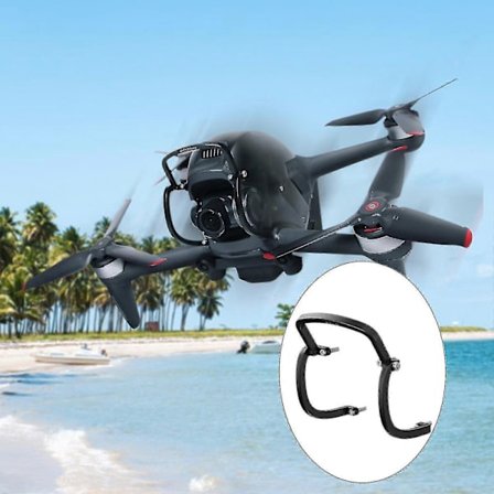 Rc Legetøj Gimbal Kofanger Beskyttelse Antikollisions Gimbal Kamerabeskyttelsesbøjle Til Dji Fpv Combo Dele - Rød Sort