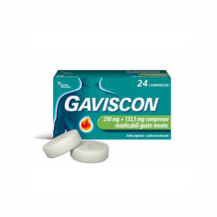 Gaviscon 250 mg + 133,5 mg, Indicato per Bruciore di Stomaco