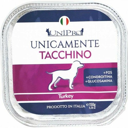 Unipro Unicamente Tacchino Cibo Umido Per Cani Adulti Vaschetta
