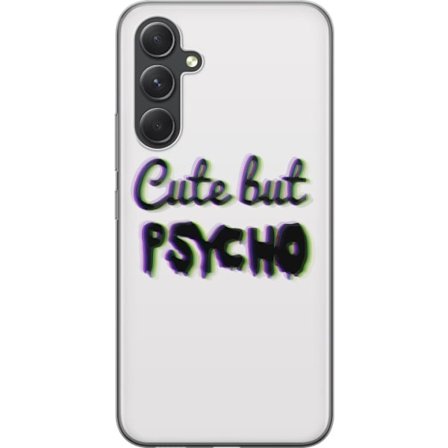 Kompatibel Mobilcover til Samsung Galaxy A55 Rainbow-farvet legetøjsfigur med et glad ansigt og farverige cirkler i en legesyg studieillustration