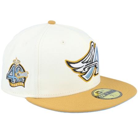 New Era - MLB Wit fitted Cap - Los Angeles Angels Colossus 59FIFTY 40 Chrome/Tan Fitted @ Hatstore