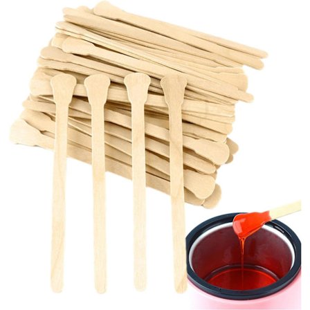 Träpinne för hårborttagning - Naturlig björkvaxning Spatelapplikator