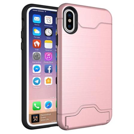 Praktiskt (jensen) Skal Med Kortfack - Iphone Xs Max Roséguld