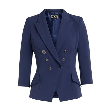 Elisabetta Franchi Jas , Blauw , Dames , Maat: S