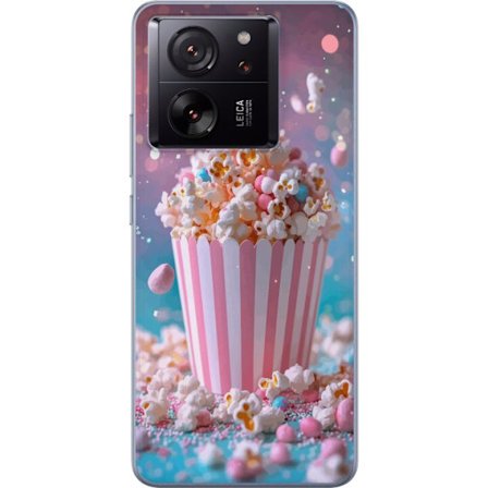 Kompatibelt Mobilskal till Xiaomi Xiaomi 13T Pro Popcorn-hink retro bio snacks rolig figur