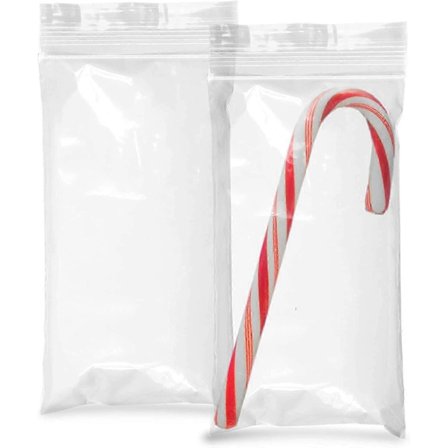 100 Genomskinliga Zipperpåsar 7,6x15,2 cm, 2 Mil Återförslutningsbara Plastpåsar för Packning & Förvaring