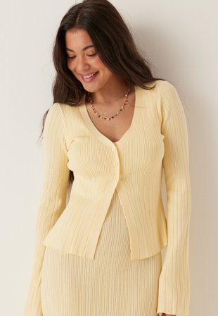 BUBBLEROOM - Knitted Cardigan - Light yellow