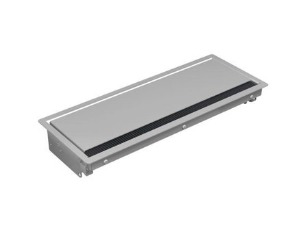 BACHMANN CONI built-in frame long - Fluktmonteringsboks for strømforsyningslist - sølvgrå, RAL 9006