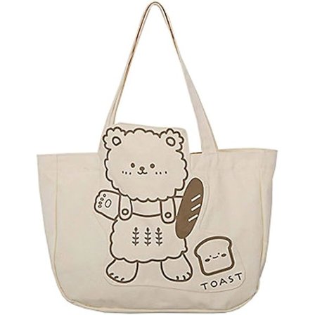 Kvinners lerret tote veske skulder veske enkel crossbody håndveske casual