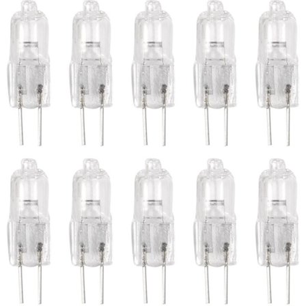 10 stk. G4 halogenpærer med stifter 12V 35W varm hvid