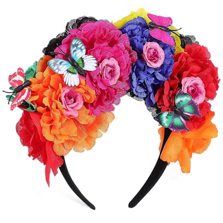 Blomsterkrone Hårbøjle Rose Hovedbeklædning til Piger Damer Kvinder Blomster Hovedbeklædning