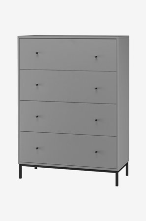 Loft24 - Kommode Celine 4 skuffer - Grå - Kommoder - Fra Homeroom