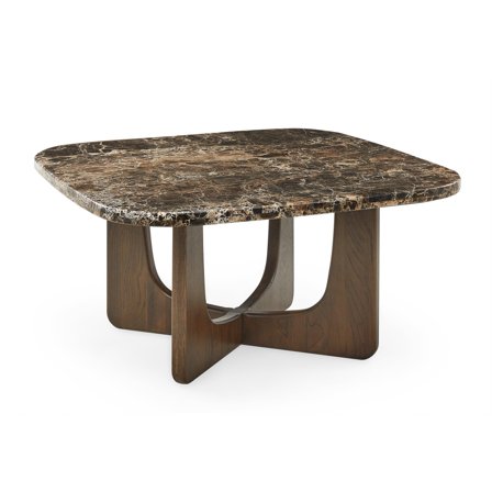 Orion sofabord, Egetræ/Emperador | 90x90 - 90x90x45 - Sofabord